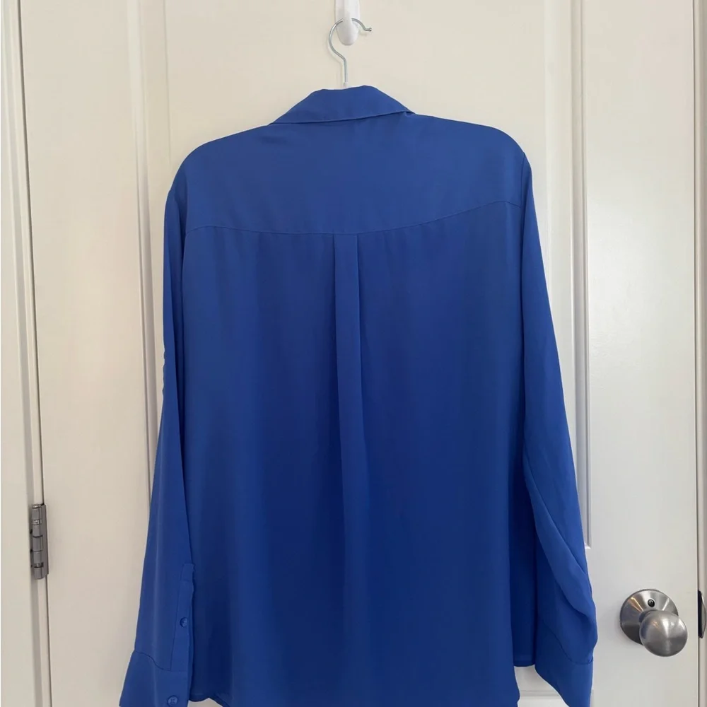 Express Blue Button-Up Shirt - Picture 4 of 4